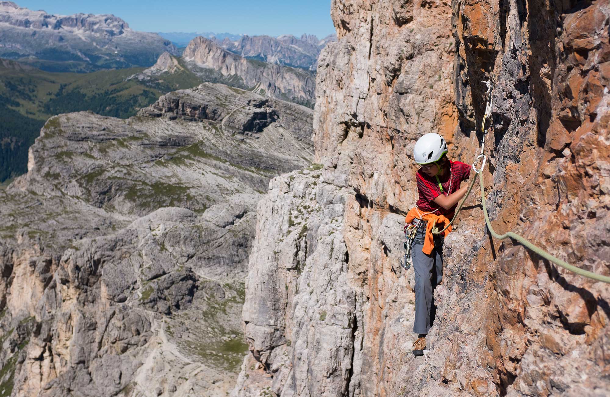 climbing in the Dolomites